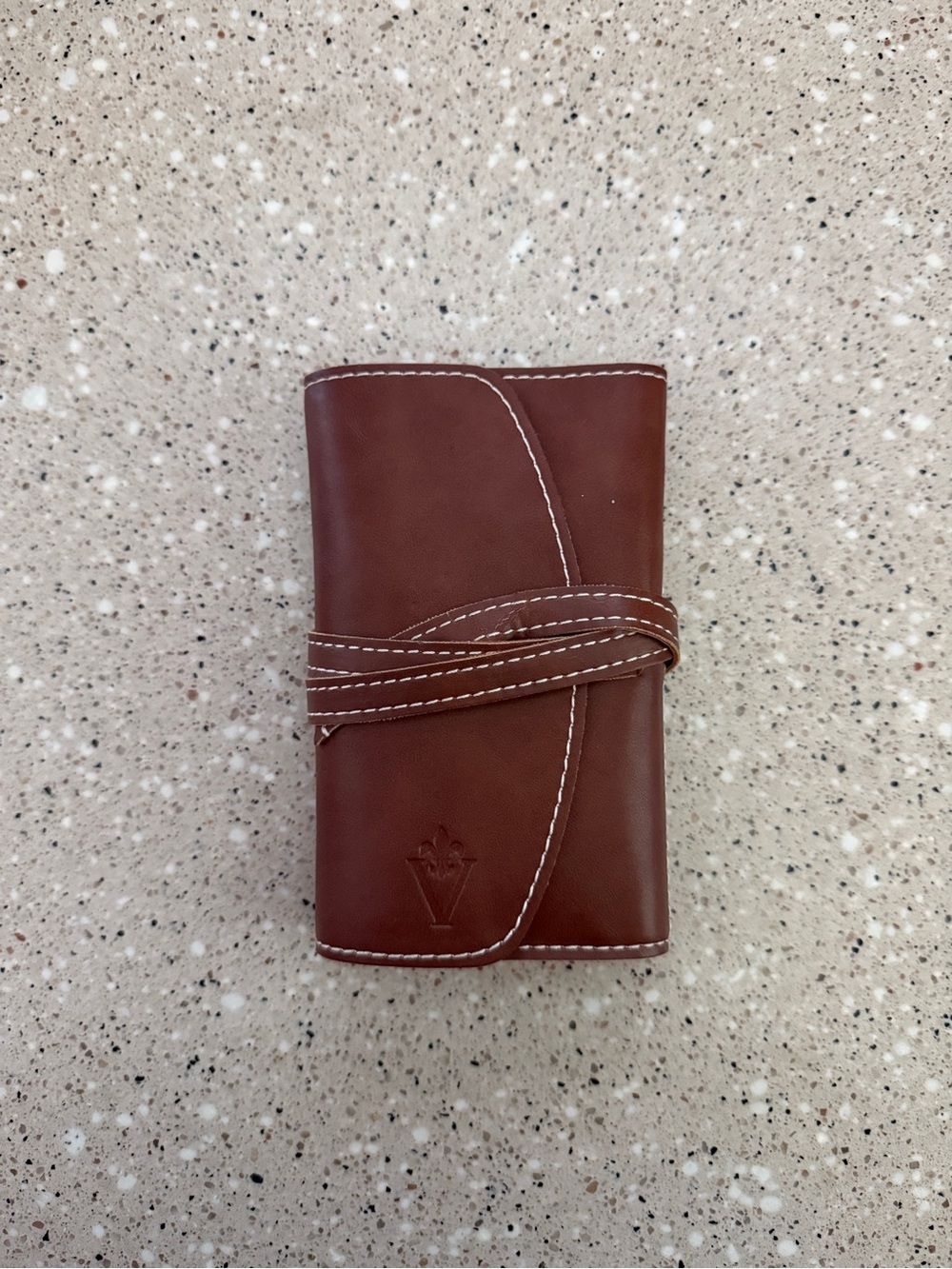 Brown Leather Wrap Wallet